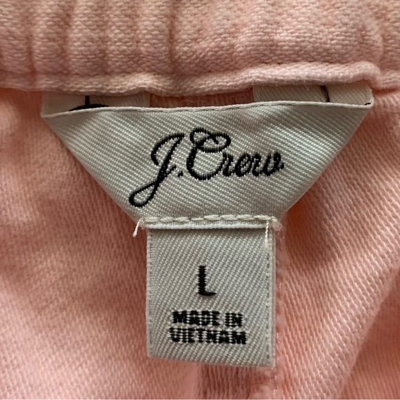 J. Crew Tie Waist Pull On Camp Pant Pink Women’s Large - Picture 4 of 9
